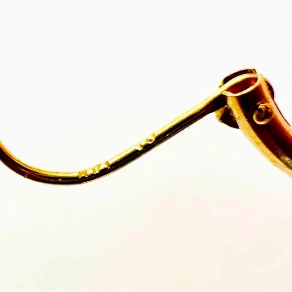 Vintage 14 KT Gold Hoop Dainty Earrings